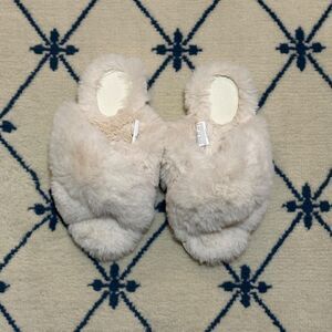 A New Day Women's Cream Fuzzy Slippers